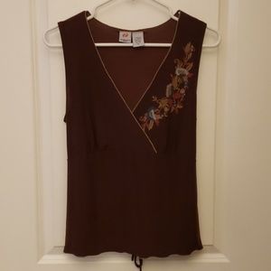anchor blue Tops - Brown sleeveless v-neck top anchor blue Tops - Brown sleeveless v-neck top